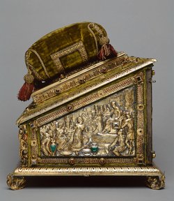Nähkästchen der Erzherzogin Claudia von Medici (mit Polster zum Spitzenklöppeln)