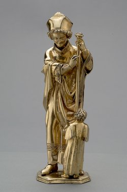 Hl. Bischof mit einem Knaben (Fragment)