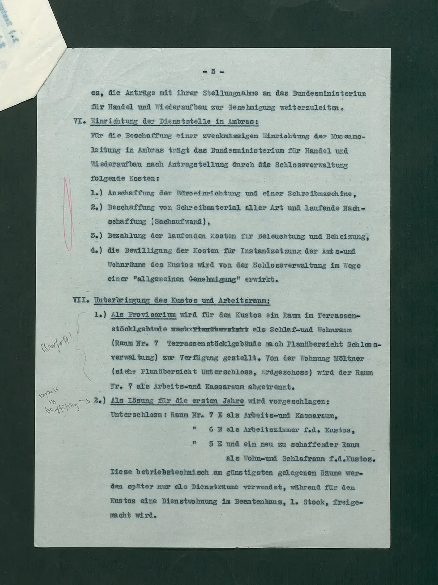 Vereinbarung zu den Sammlungen in Schloss Ambras