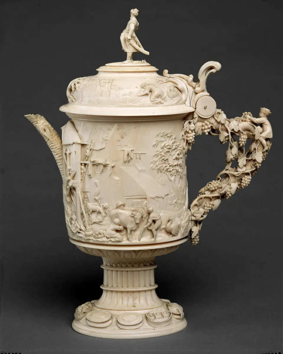 Prunkkanne mit der Darstellung der Heimkehr des verlorenen Sohnes