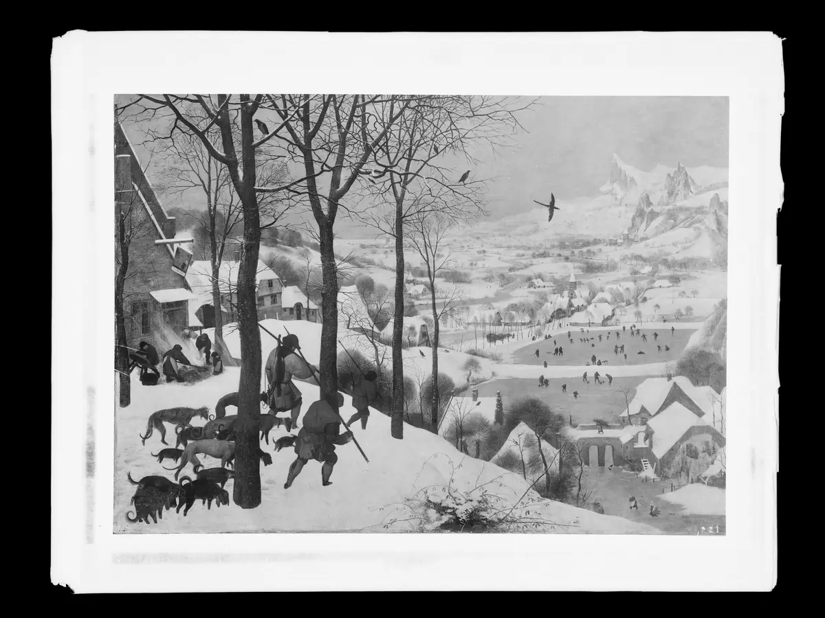 Jäger im Schnee (Winter)