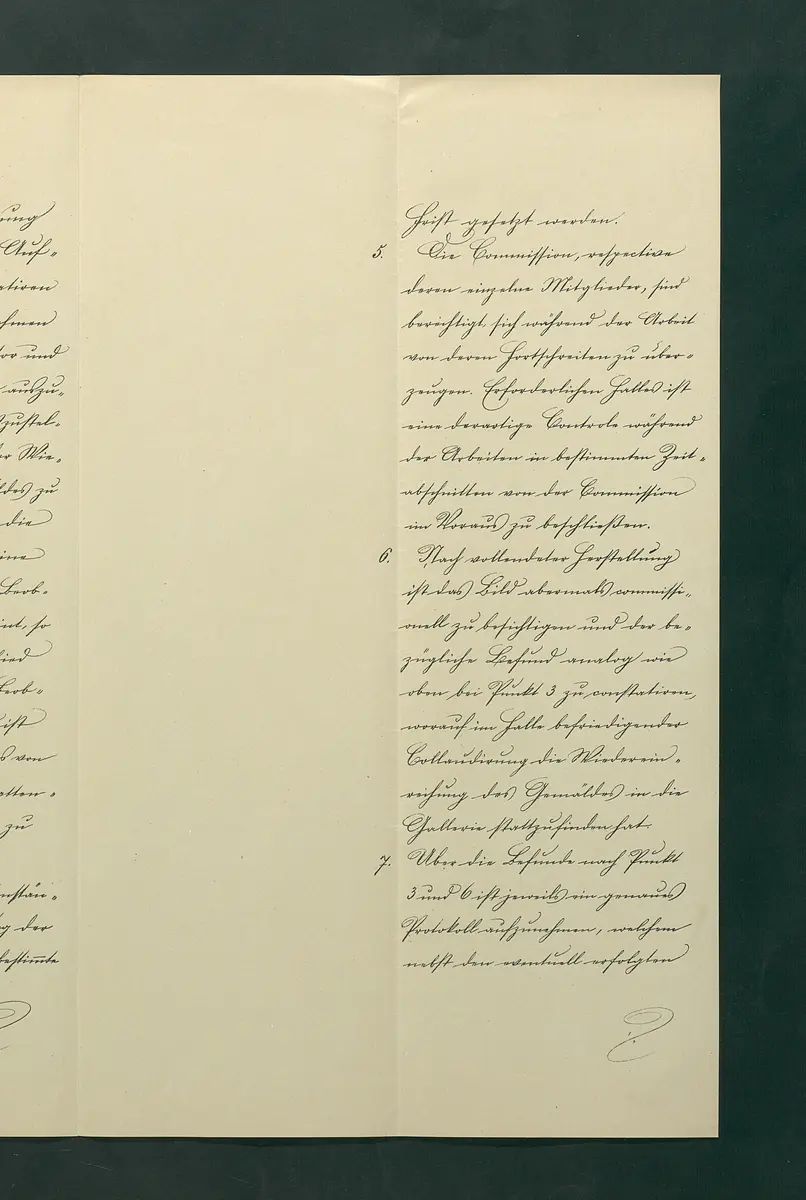 Reglement zur Bilderrestaurierung der Gemäldegalerie (Entwurf)