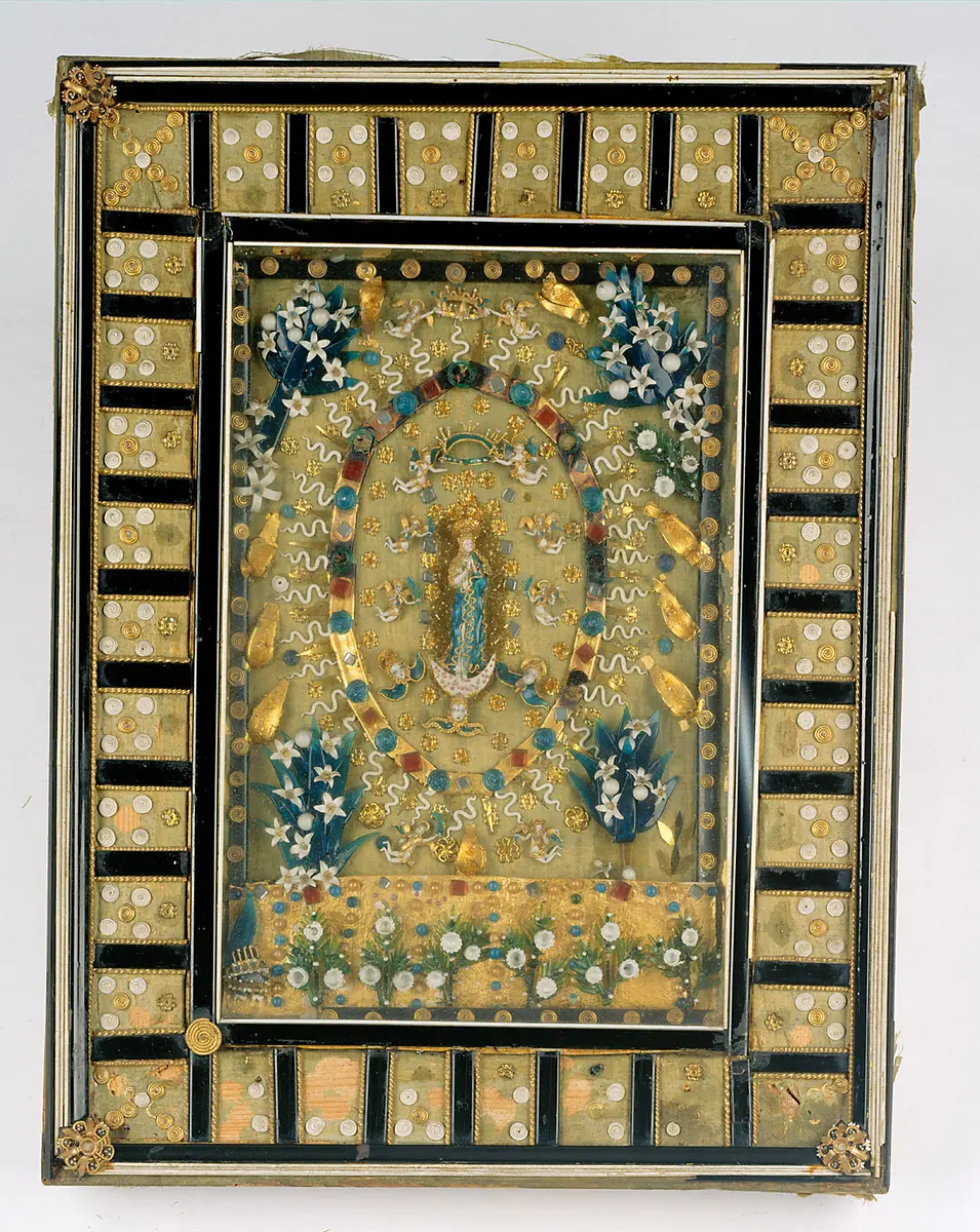 Schmelzglasbild, Glasbild, Unbefleckte Empfängnis Mariae
