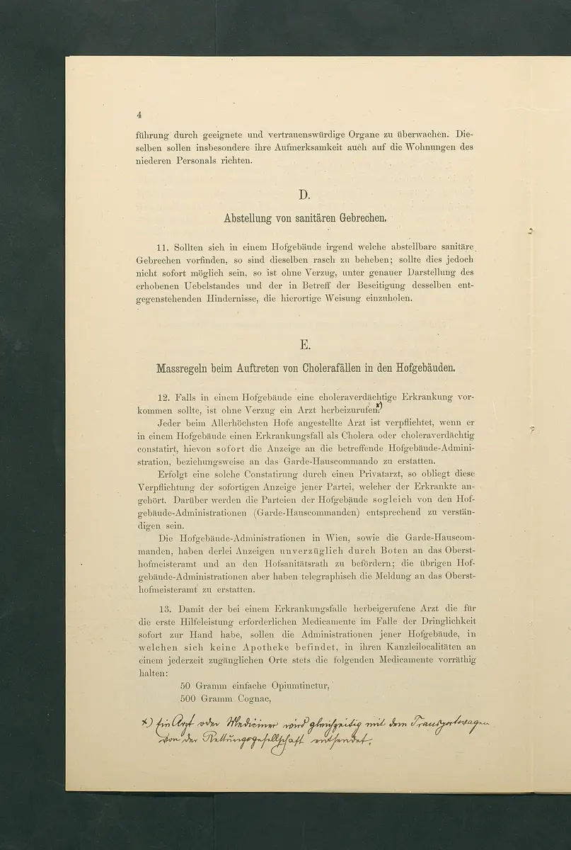 Maßregeln betreffend Cholera