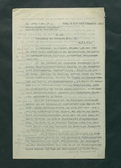 Provisorische Bestimmung für die Verwaltung der kunsthistorischen Sammlungen