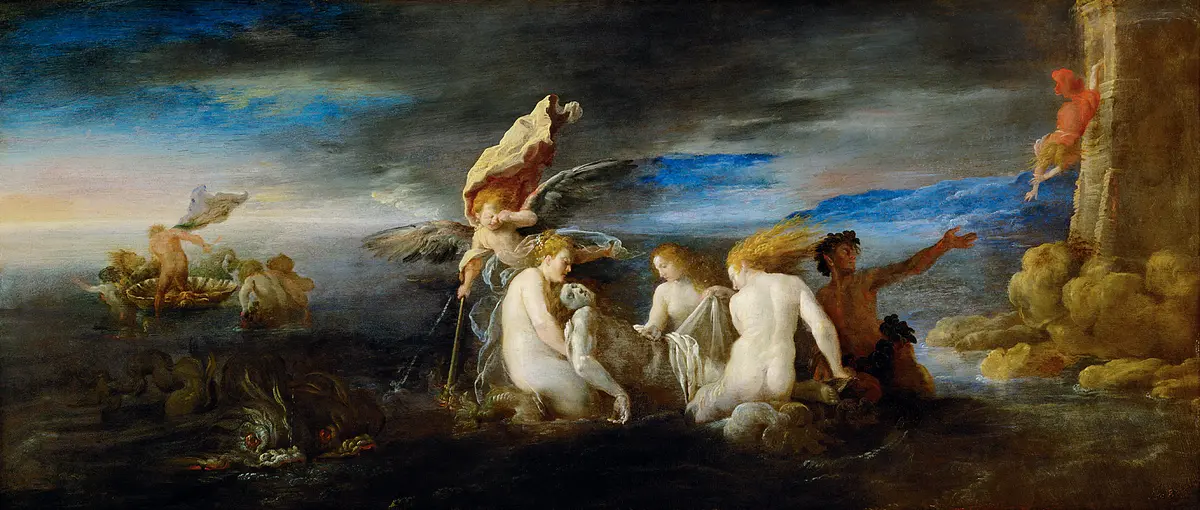 Hero beweint den toten Leander