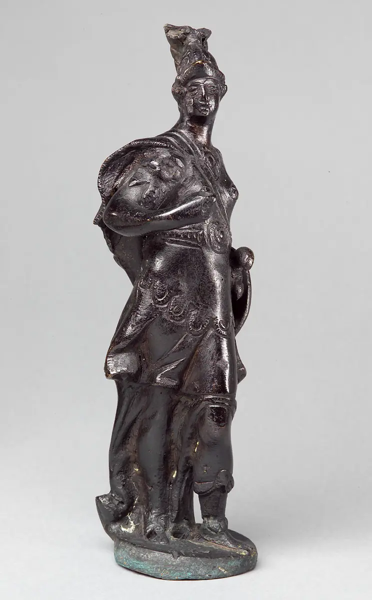 Statuette, Kleinbronze, Bronze, Minverva, Pallas Athene