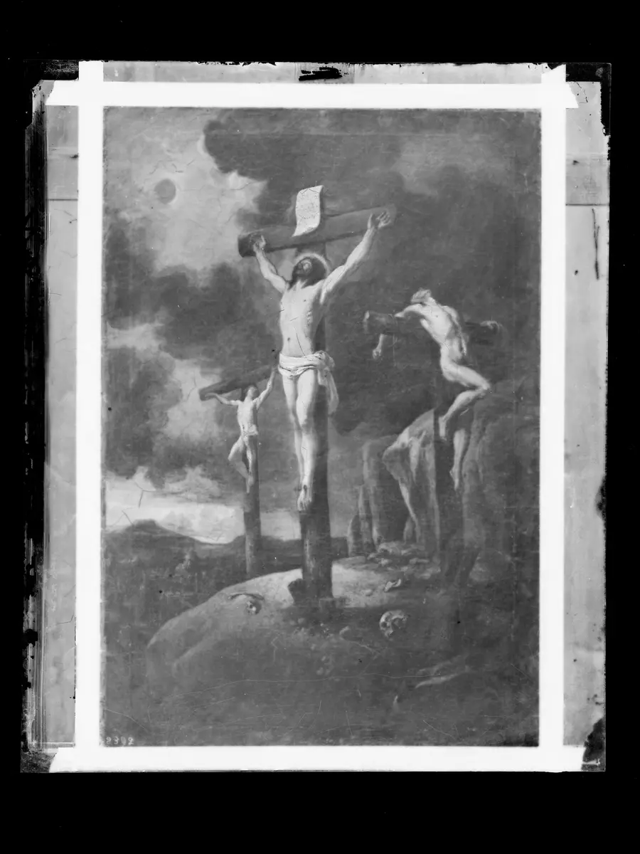Christus und die Schächer am Kreuz