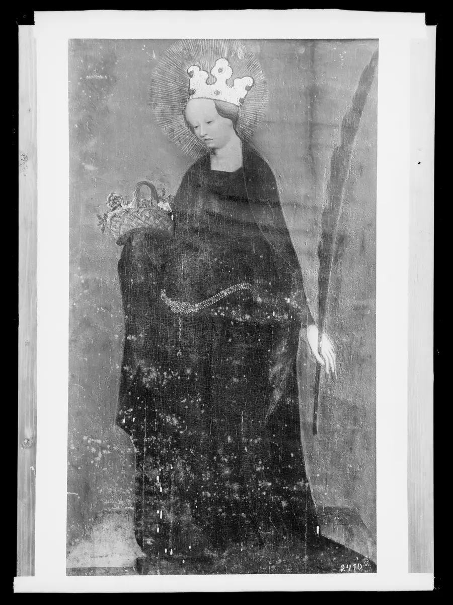 Verkündigung Mariae, Rückseite: hl. Dorothea