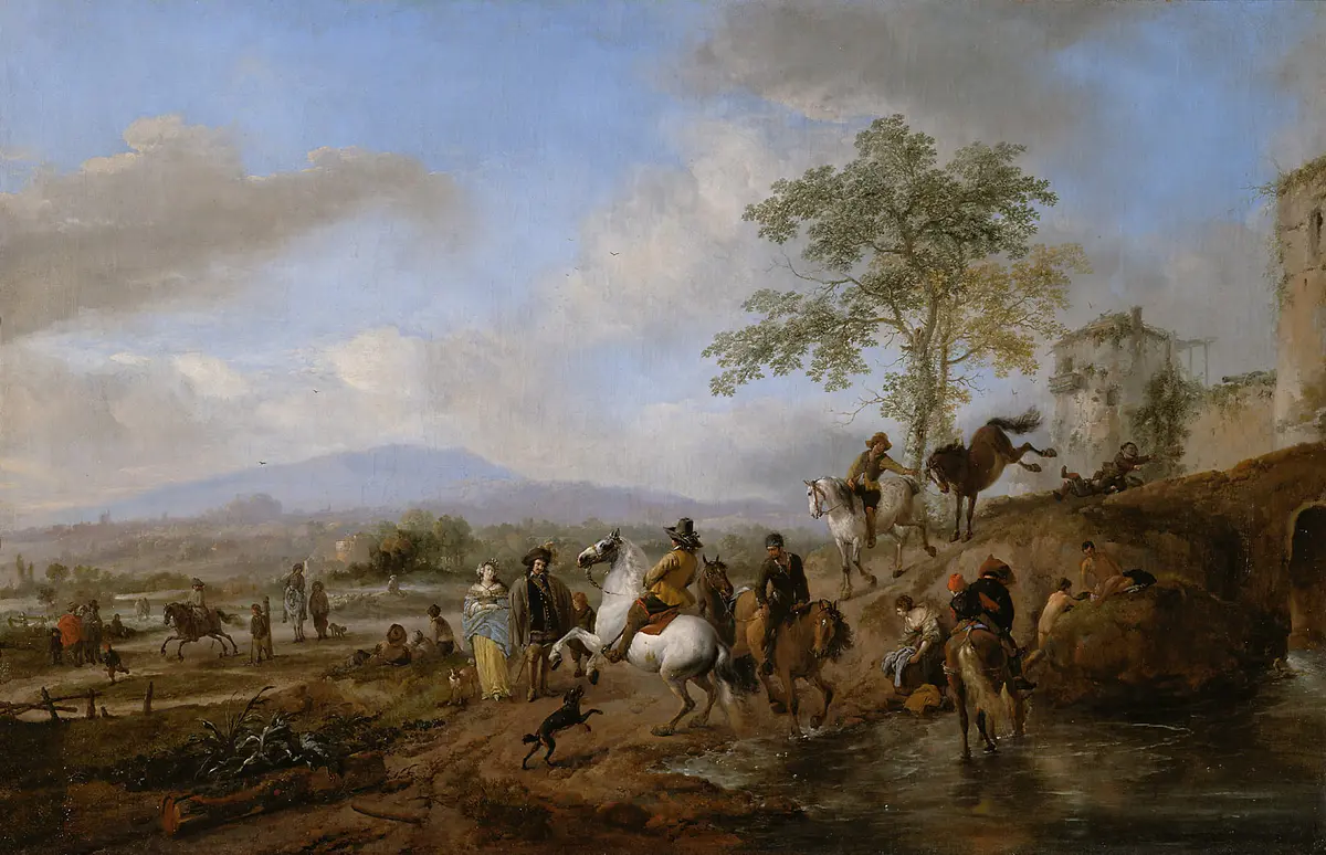 Reitschule und Pferdeschwemme