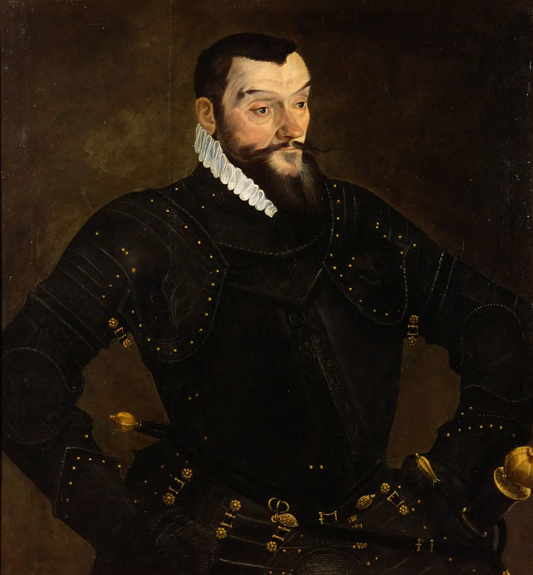 Lazarus von Schwendi (1522-1584) im Harnisch, Kniestück