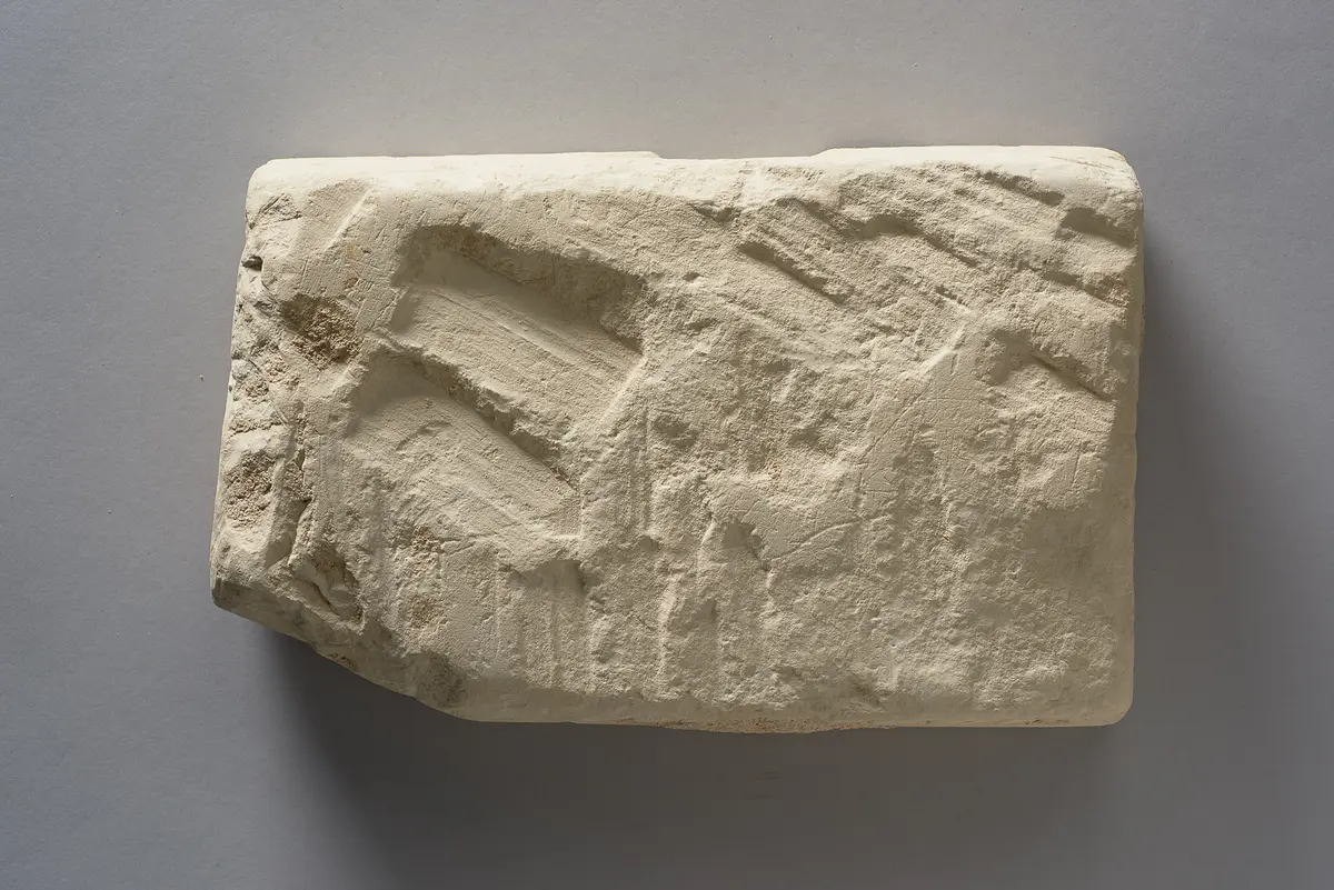 Fragment einer Apis-Stele mit demotischer Inschrift