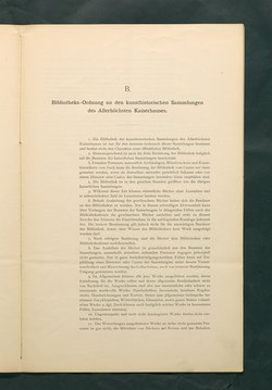 Bestimmungen für den Dienstbetrieb in den kunsthistorischen Sammlungen des Allerhöchsten Kaiserhauses