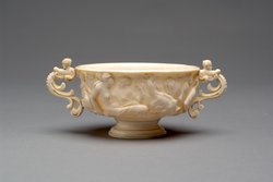 Double-handled Bowl with Mythological and Peasant Scenes