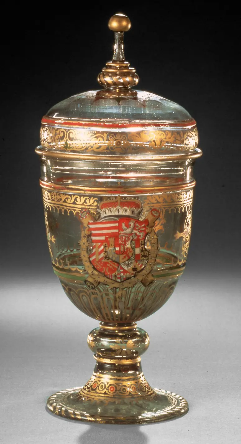 Lidded Cup with the Arms of Archduke Ferdinand II and Anna Caterina Gonzaga