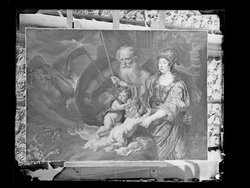 Minerva und Saturn beschützen Kunst und Wissenschaft vor Neid und Lüge
