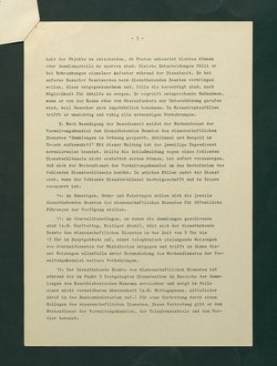 Dienstanweisungen für Postenaufseher, Portiere, die Telephonzentrale, Oberaufseher, Nachtportiere und Nachtaufseher, für den Wochendienst der Beamten und der Verwaltungskanzlei