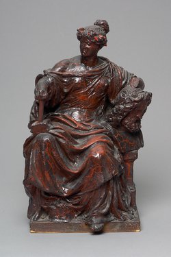 Allegorie der Bildhauerei / Figurenschmuck der Fassade des Kunsthistorischen Museums in Wien.
