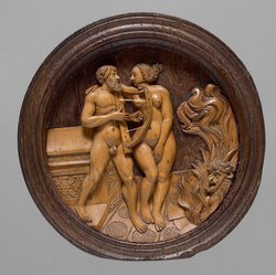 Orpheus und Eurydike; Spielstein für das Brettspiel für den "Langen Puff"
