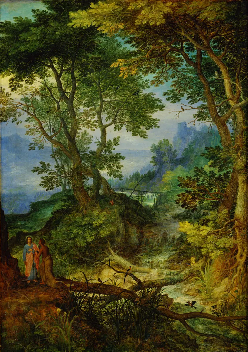 Gebirgslandschaft mit der Versuchung Christi