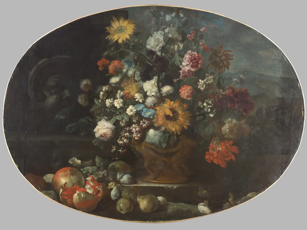 Blumen und Früchte