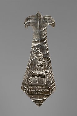 Silbervotiv mit Jupiter Dolichenus