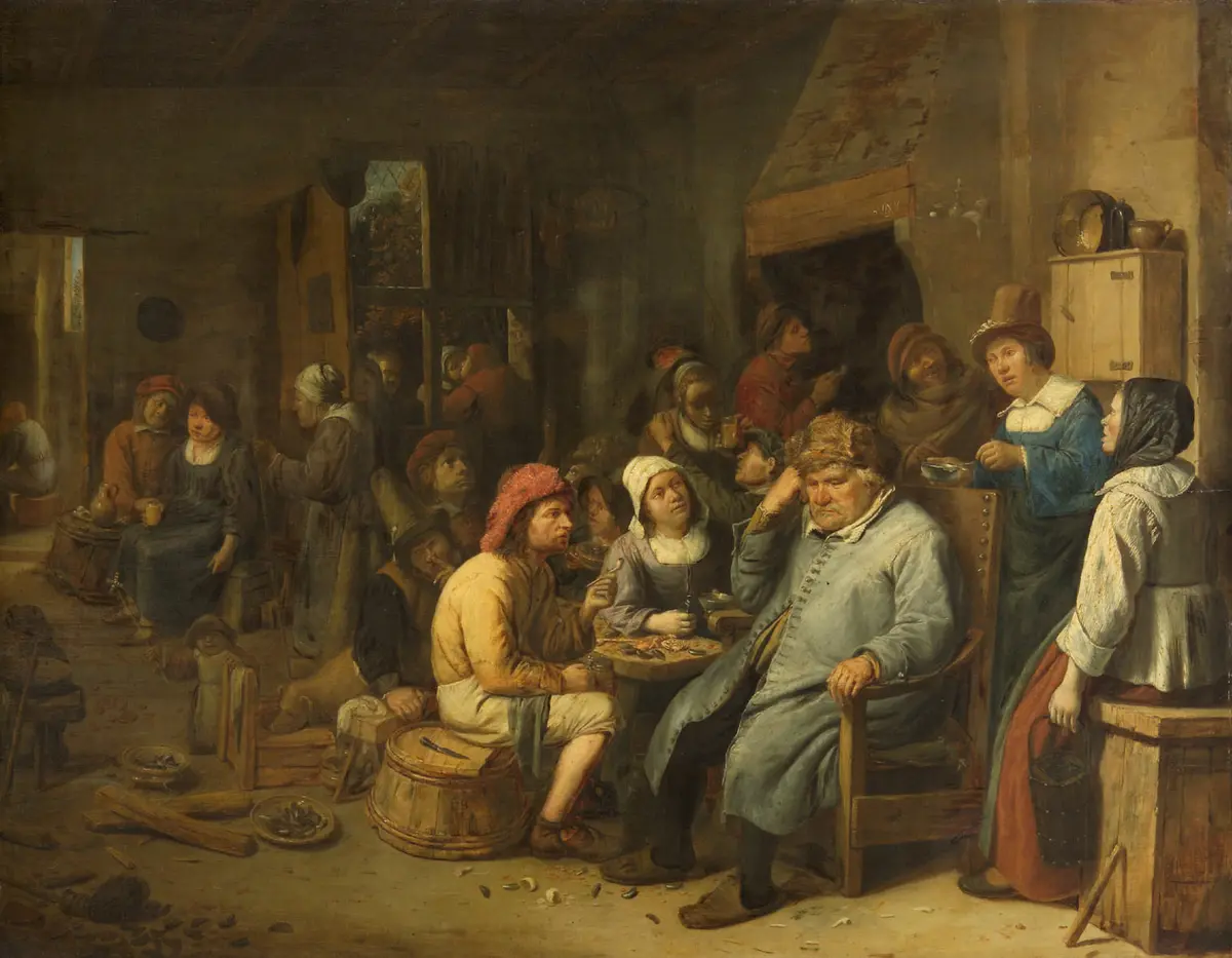 Bauerngesellschaft im Wirtshaus