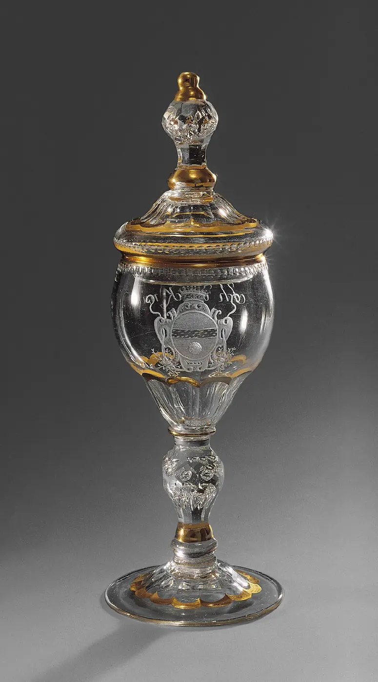 Deckelpokal mit Wappen de la Motte-Fouqué