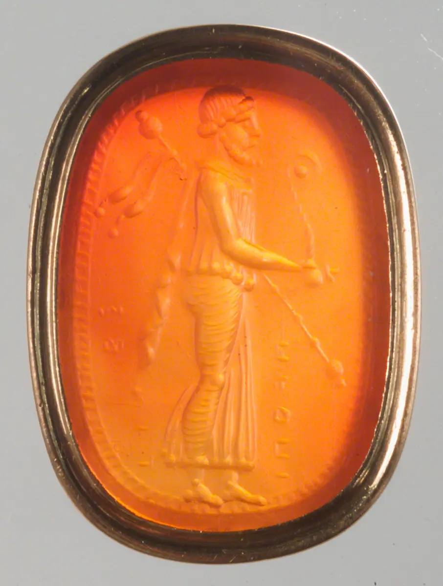 Stehender Bacchus mit Thyrsosstab