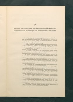 Bestimmungen für den Dienstbetrieb in den kunsthistorischen Sammlungen des Allerhöchsten Kaiserhauses