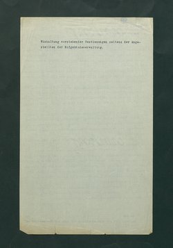 Grußordnung für Bedienstete des Museums (Abschrift)
