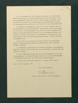 Dienstanweisungen für Postenaufseher, Portiere, die Telephonzentrale, Oberaufseher, Nachtportiere und Nachtaufseher, für den Wochendienst der Beamten und der Verwaltungskanzlei