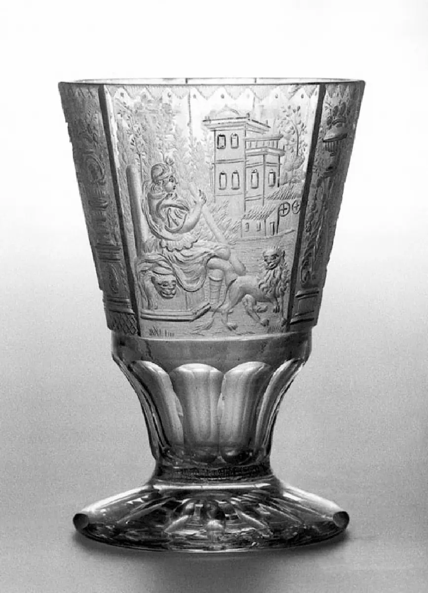 Fußbecher mit Allianzwappen Schaffgotsch - Waldstein