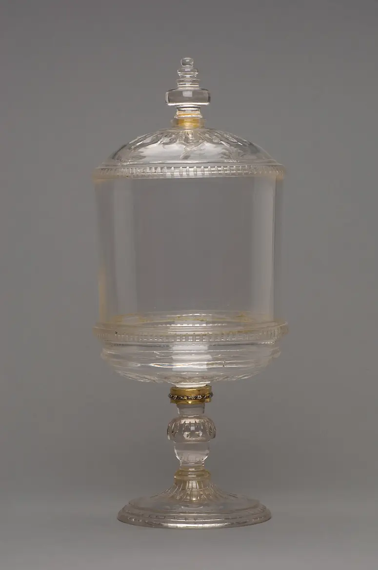 Gefäß, Bergkristall, Bergkristallpokal, Deckelbecher, Deckelpokal, Kristallpokal