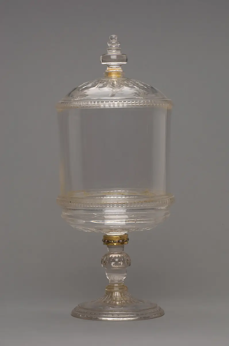 Gefäß, Bergkristall, Bergkristallpokal, Deckelbecher, Deckelpokal, Kristallpokal