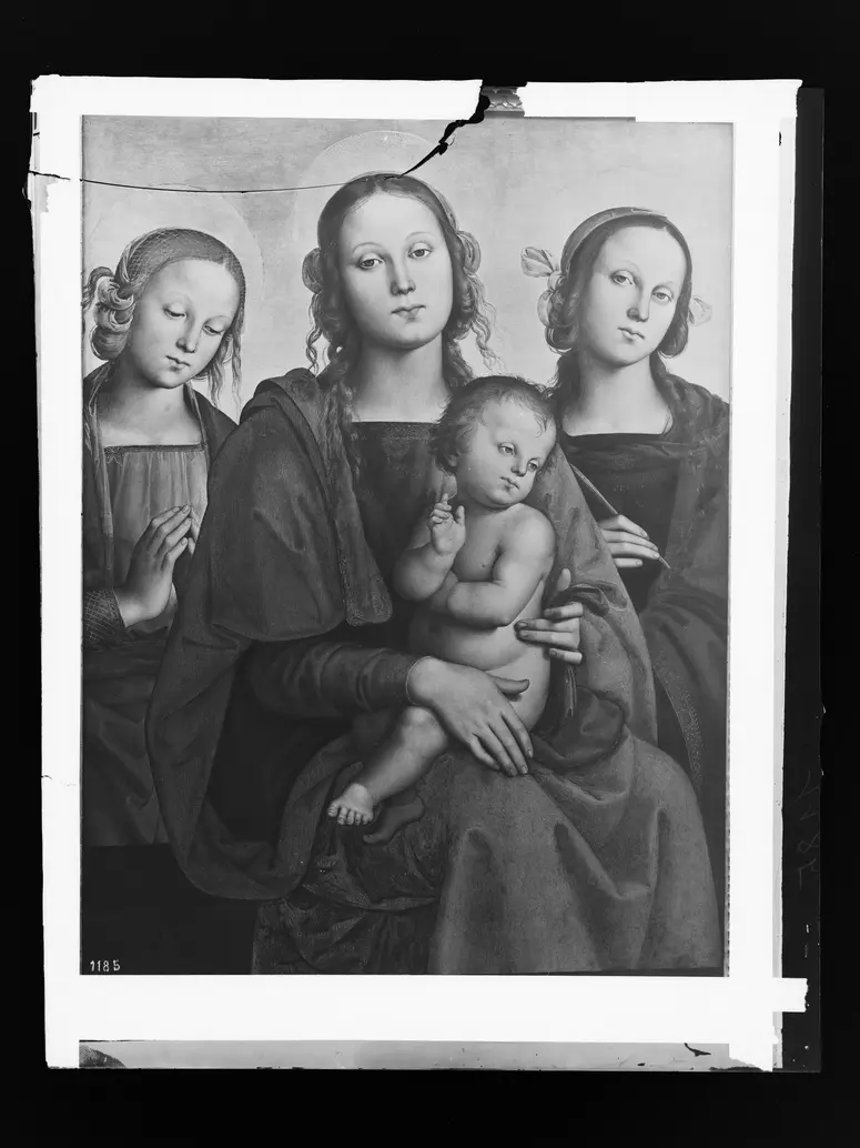 Maria mit Kind und den hll. Rosa (?) und Katharina (?)