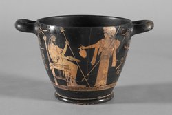 Thronender Zeus und Athena
