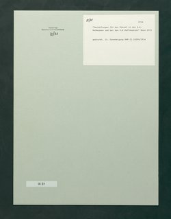 Verhaltungen für den Dienst in den k. k. Hofmuseen und im Hoftheater