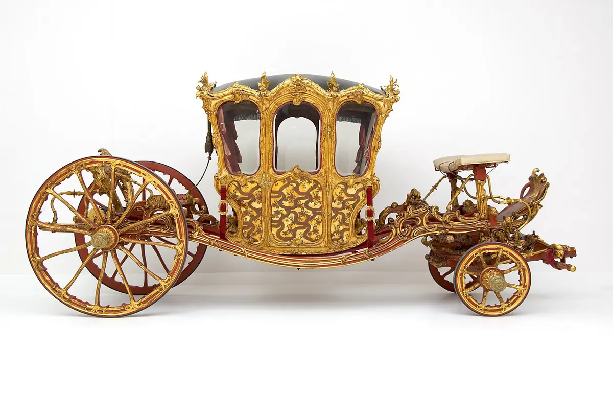 Rokoko-Berline, sogenannter „Prinzen“- oder „Damenwagen“