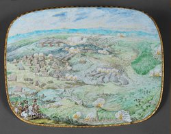 Goldplatte mit der Darstellung der Schlacht bei Nördlingen 1634 