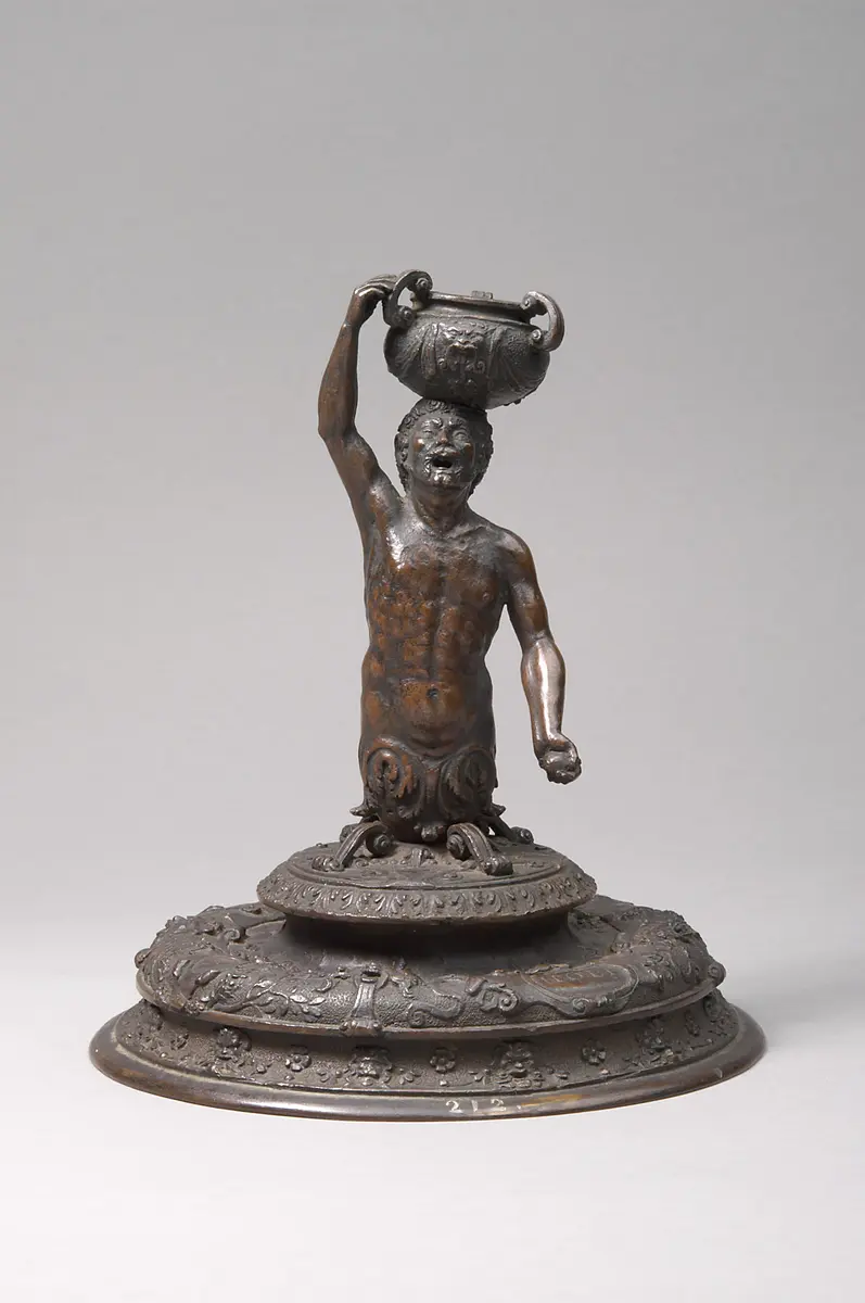 Kerzenleuchter in Gestalt eines Tritons