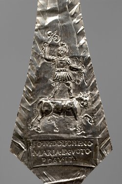 Silbervotiv mit Jupiter Dolichenus