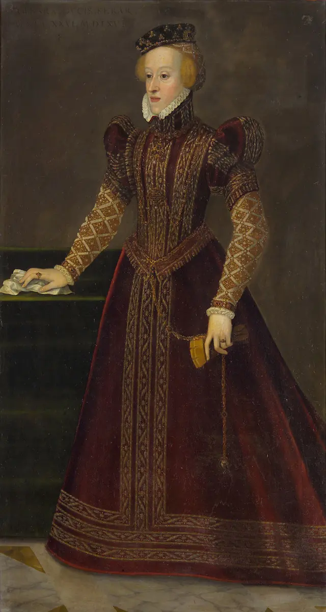 Erzherzogin Barbara (1539-1572), Herzogin von Ferrara in ganzer Figur