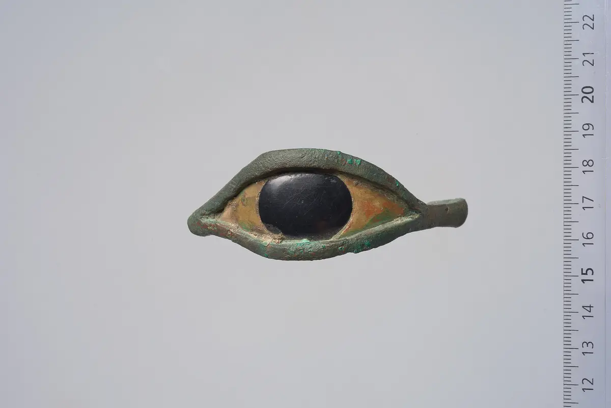 Linkes Auge von einem Sarg