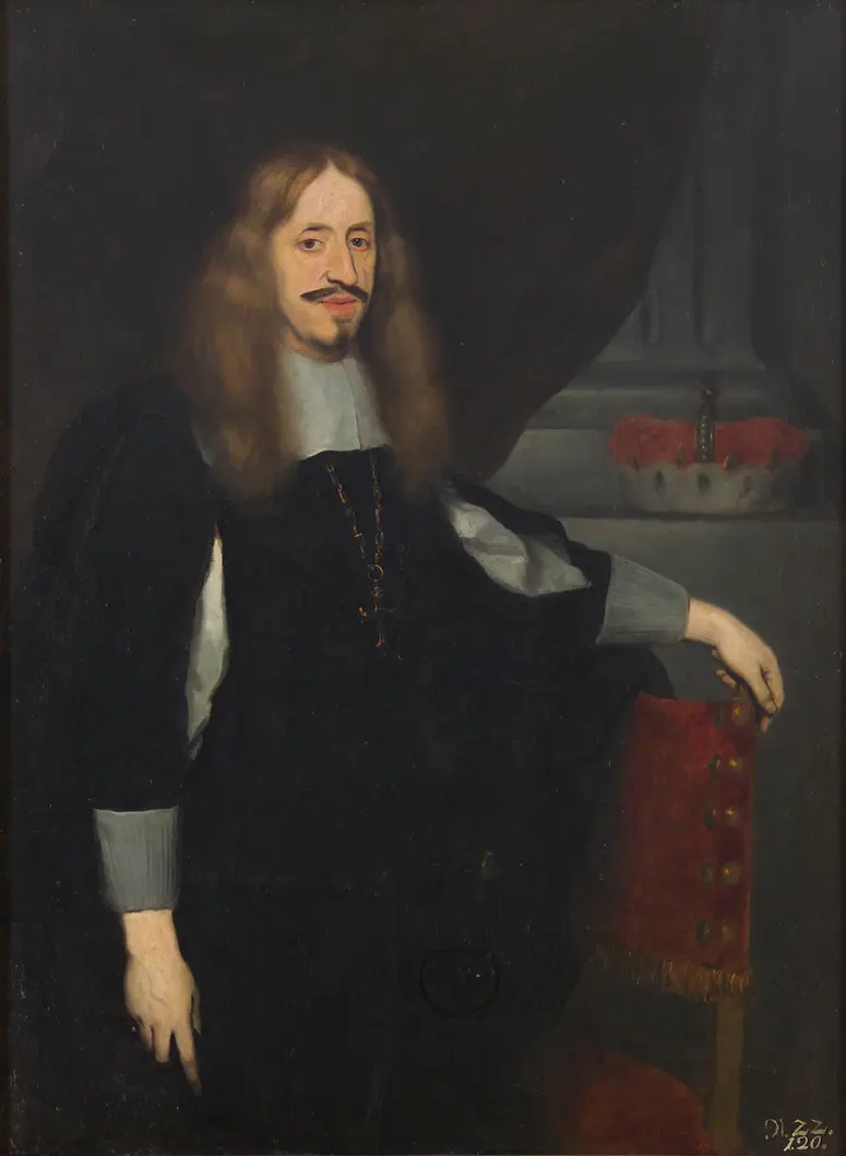 Erzherzog Leopold Wilhelm (1614-1662) in schwarzem Gewand, Kniestück