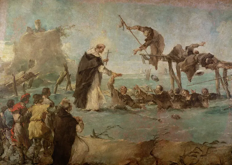 Wunder eines Dominikanerheiligen (hl. Hyazinth von Polen?)