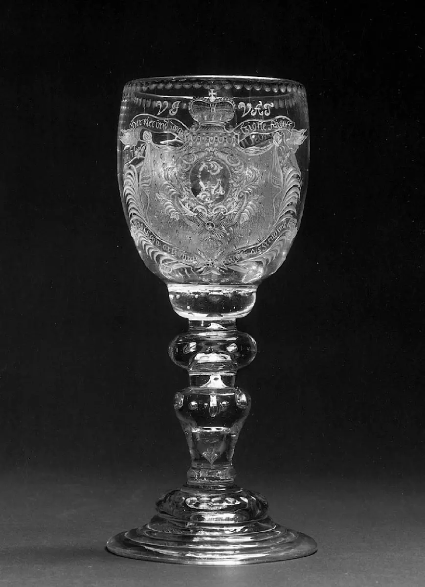 Römerpokal mit Monogramm für Fürst Günther I. zu Schwarzburg-Sondershausen