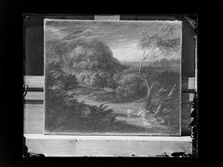Landschaft mit Wettersturm