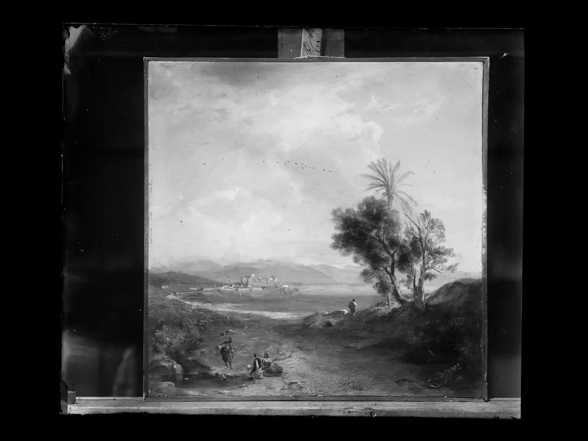 Griechische Meereslandschaft mit Figuren [Korfu]