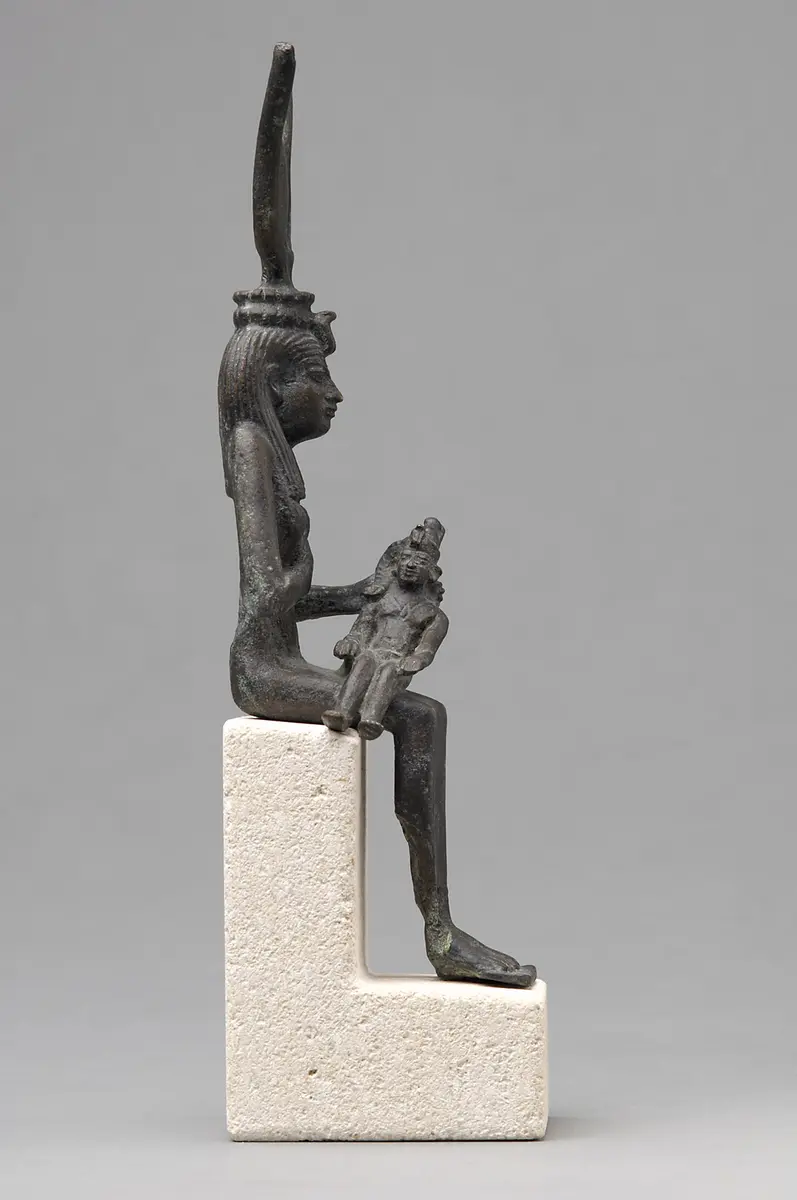 Göttin Isis mit Harpokrates